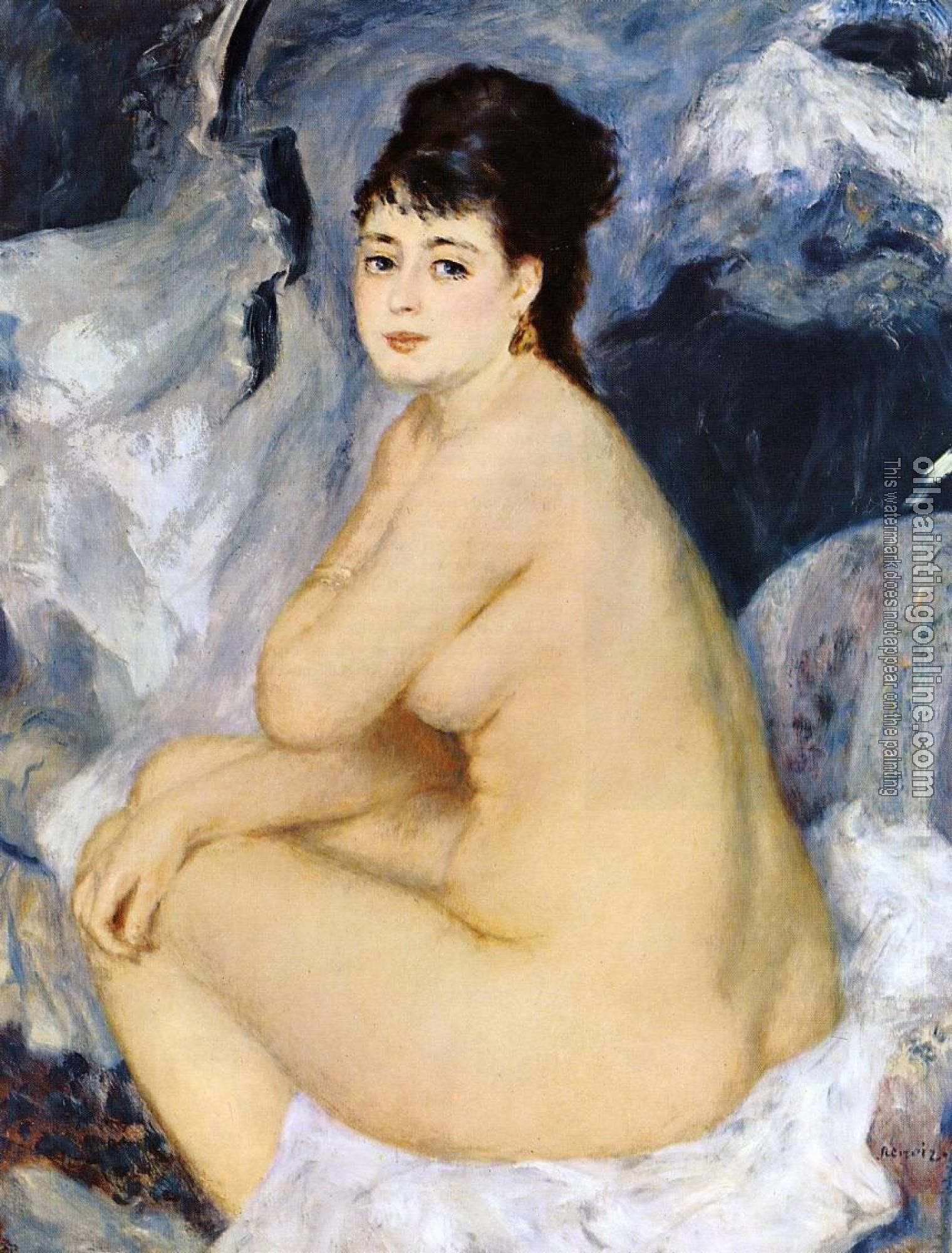 Renoir, Pierre Auguste - Nude Seated on a Sofa